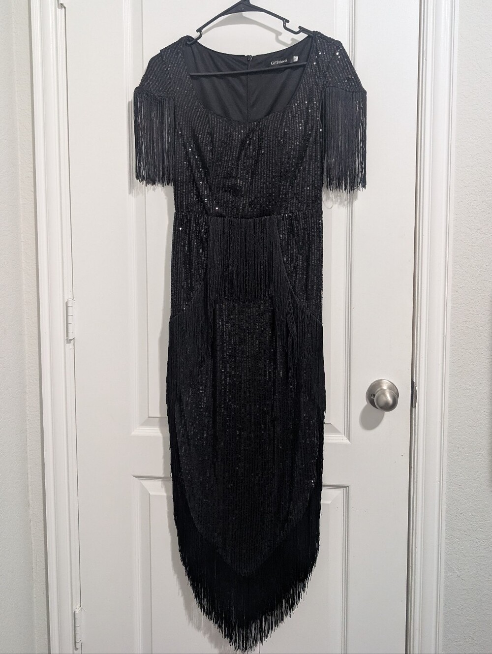 ✨ Stunning Giffniseti Black Sequin & Fringe Cocktail Dress ✨